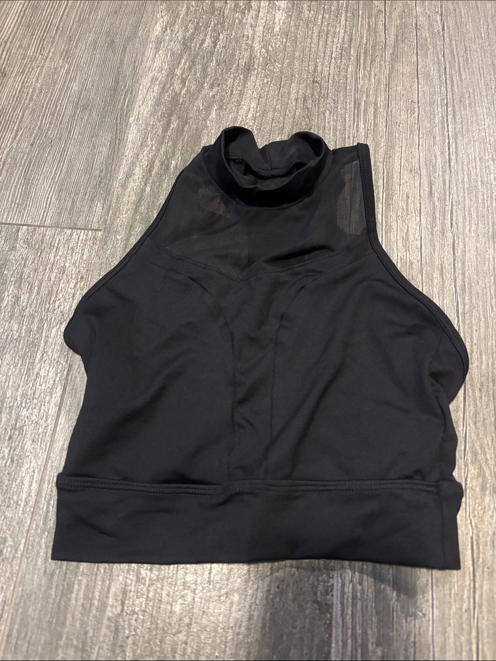 So Danca Black High Neck Dance Crop Top